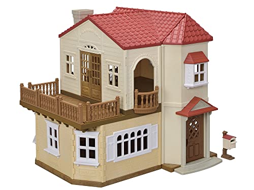 EPOCH Sylvanian Families big house red roof secret room with Lamp HA-51 ‎14666_1