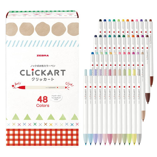 zebra water-based Marker pen clickart 48color WYSS22-48C Knock Type Marker NEW_1