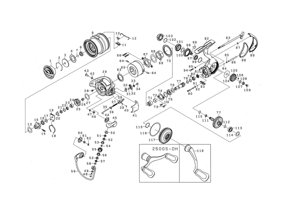 DAIWA Parts 22 Exist LT2500S Spool 2-12 No.9 Code 128E92 ‎00061093-128E92 NEW_2