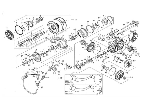 DAIWA Parts 21 Certate SW 14000-XH Drag Knob No.1 Code 139815 00065017-139815_2