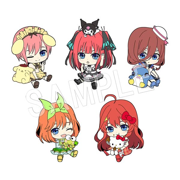 The Quintessential Quintuplets x Sanrio Characters Rubber Strap Set of 5 NEW_1