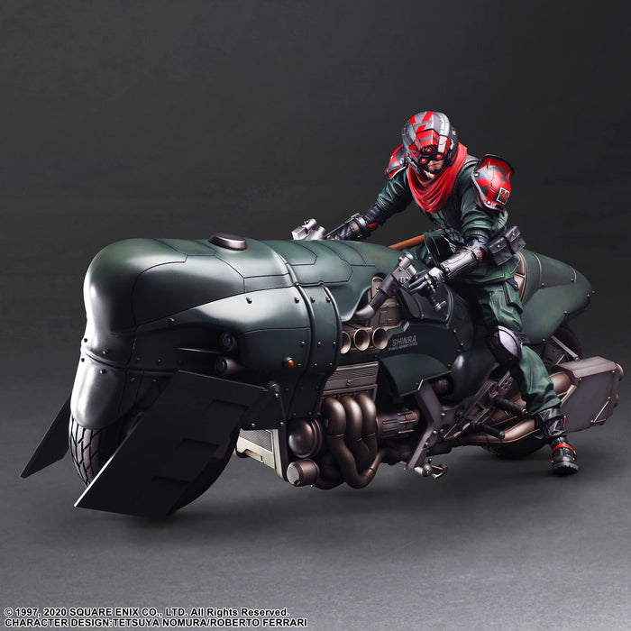 FF7R Shinra Elite Security Officer Motorcycle Action Figure PLAY ARTS Kai NEW_5
