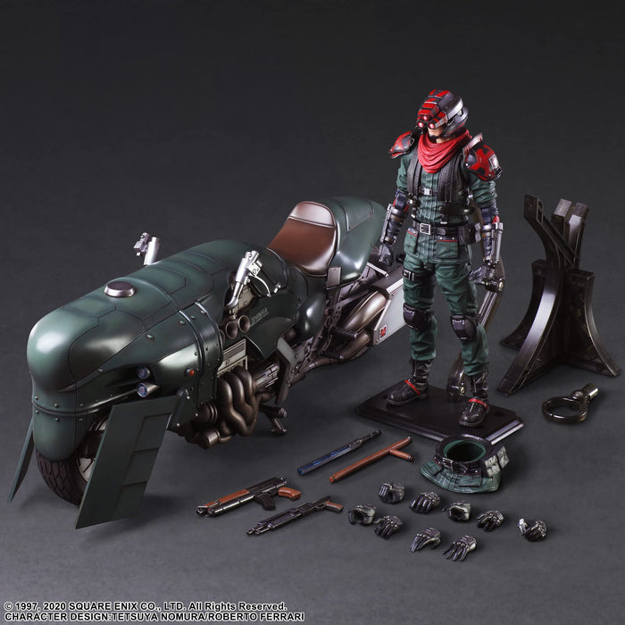 FF7R Shinra Elite Security Officer Motorcycle Action Figure PLAY ARTS Kai NEW_7