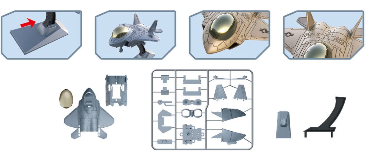 Doyusha Deformed Model Series Military Stealth Fighter w/ Figure Kit DPM-StF-1_4