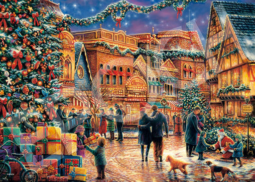 Epoch 2000 Super Small Piece Jigsaw Puzzle Christmas at Town Square ‎54-224 NEW_1