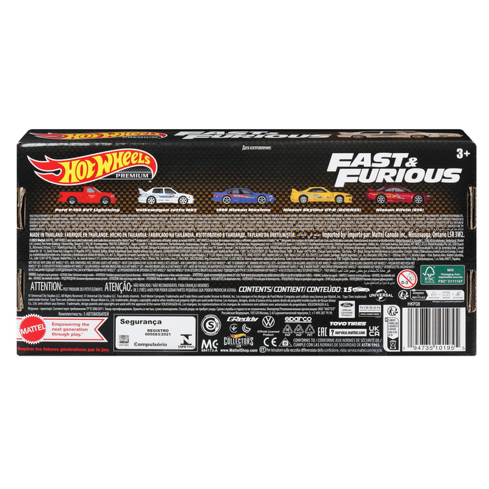 MATTEL Hot Wheels FAST & FURIOUS Premium Bundle Set of 5 Packs HKF08 Diecast NEW_6