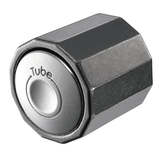 Hanayama Hazuru Cast Tube Difficulty Level 5 Age 6+ Metal Puzzle Ring Silver NEW_1