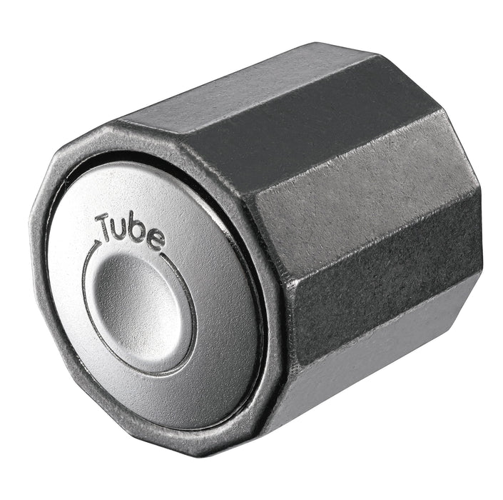 Hanayama Hazuru Cast Tube Difficulty Level 5 Age 6+ Metal Puzzle Ring Silver NEW_1