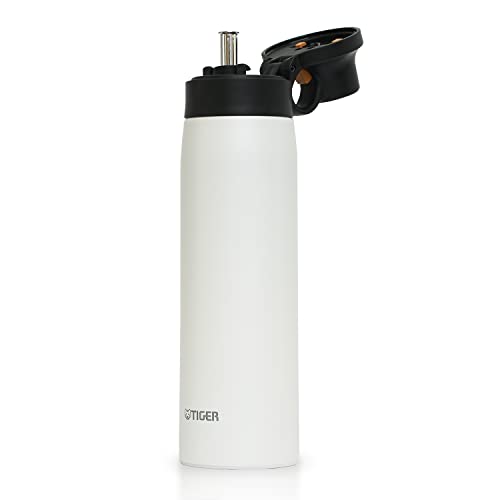 TIGER Water bottle 500ml Stainless steel straw mug bottle Shell White MCS-A050WR_1