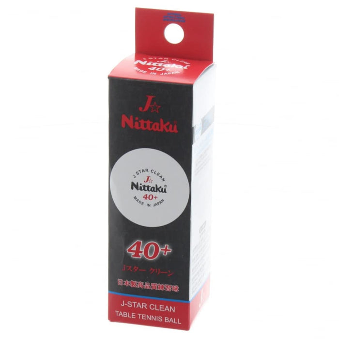 Nittaku Table Tennis Ball J Star Clean Set of 3 pieces white/FF NB1760 Plastic_1