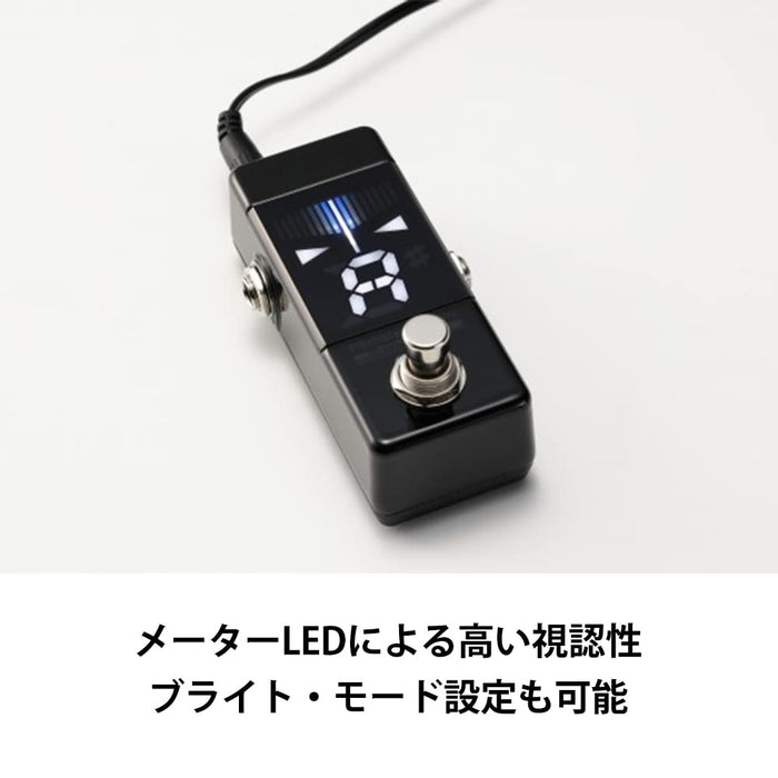 KORG Pitchblack X mini Guitar/Bass Chromatic Pedal Tuner PB-X-MINI Strobe Tuning_3