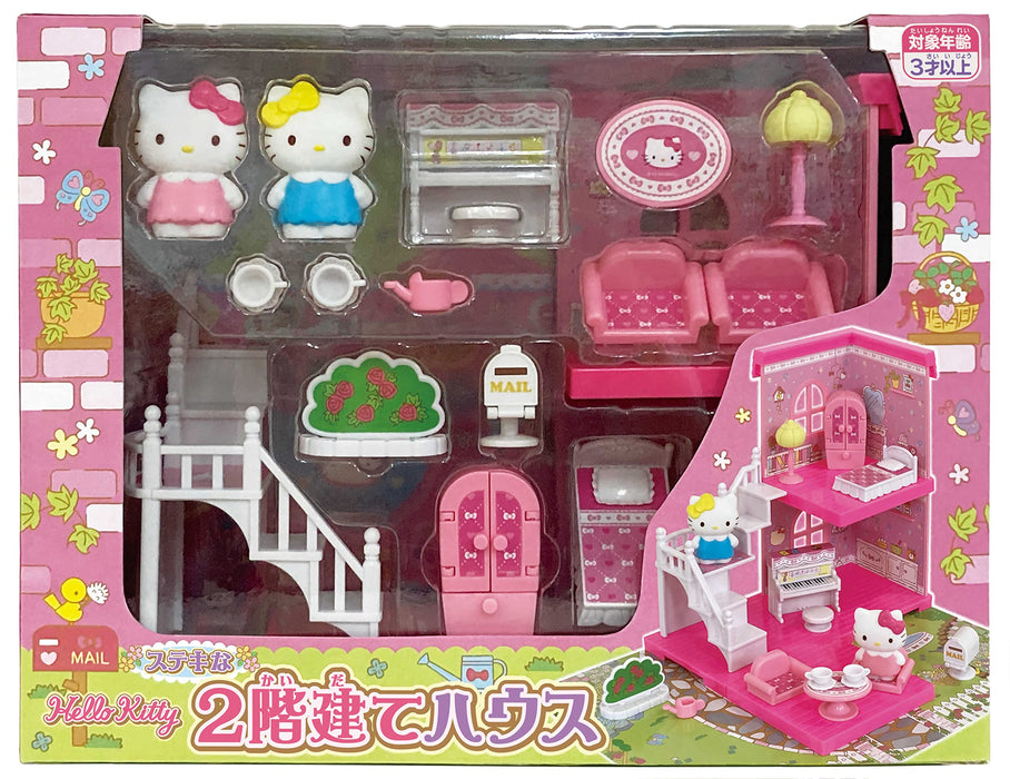 Muraoka Hello Kitty Lovely 2-story House Kitty & Mimie and Doll Furnitures NEW_1