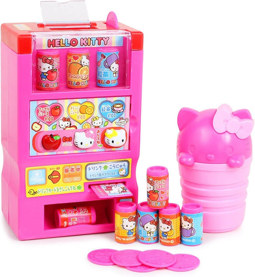 Onoeman Hello Kitty Plastic Toy Vending Machine with Coins, Juice, Trash Can NEW_1