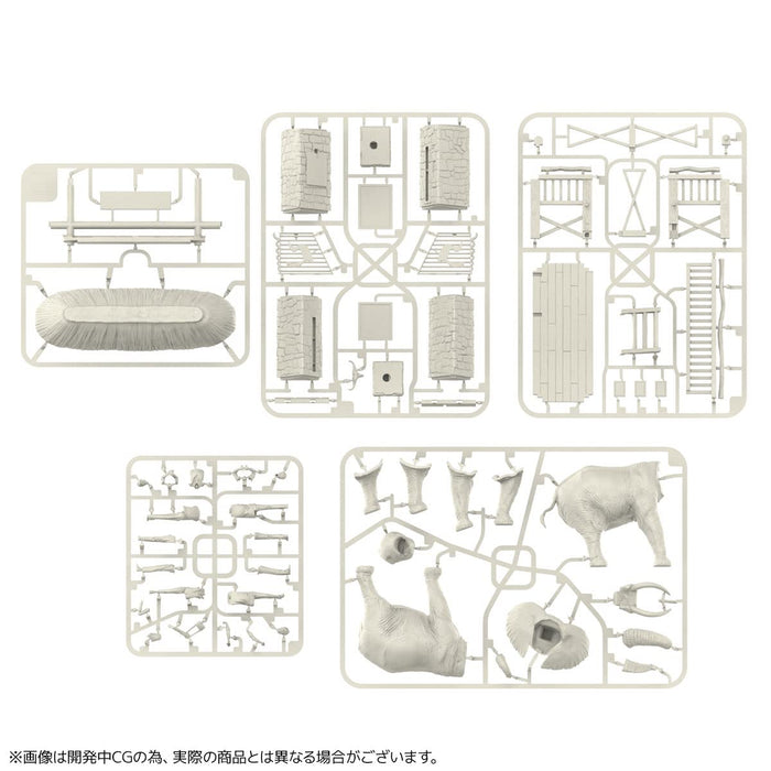 Kaiyodo ART PLA Tourists and African Elephant Set 1/35 Plastic Model Kit AP010_3