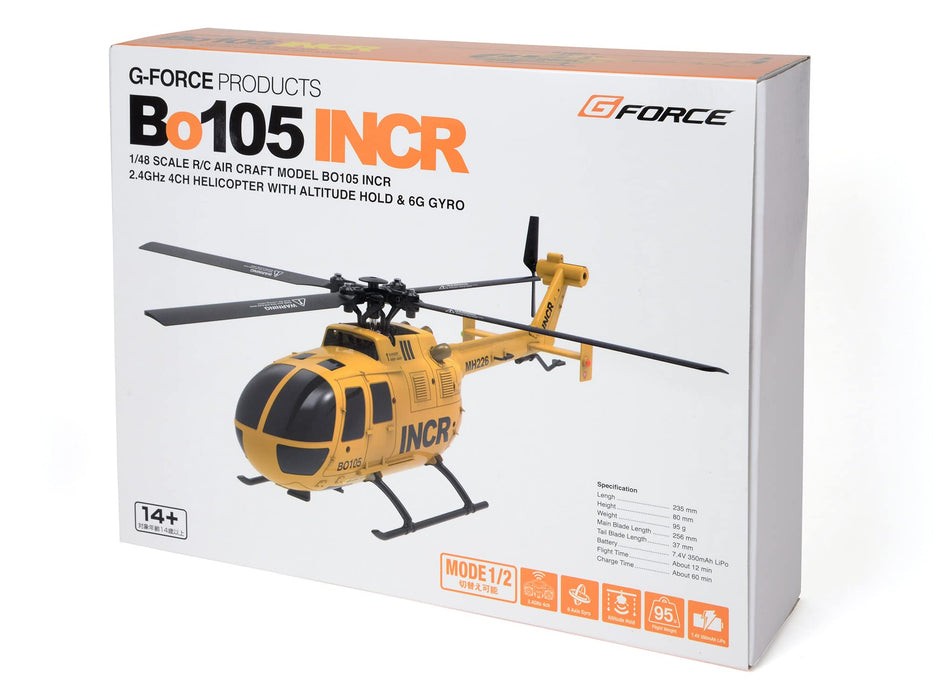 G-FORCE Bo105 RC Helicopter INCR GB300 Battery Powered No remote ID required NEW_7