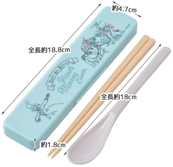 Skater Howl's Moving Castle Lunch Chopsticks Spoon cutlery Set CCS3SAAG-A NEW_5