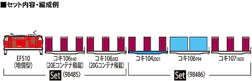 TOMIX N gauge 98485 JR EF510-0 Class Container Train Set 3-cars Model Train NEW_6