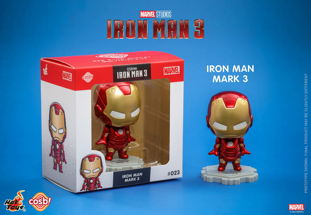 Hot Toys Marvel Iron Man 3 Mark 3 #023 Cosb! Miniature Figure Red 8cm CBX062 NEW_3