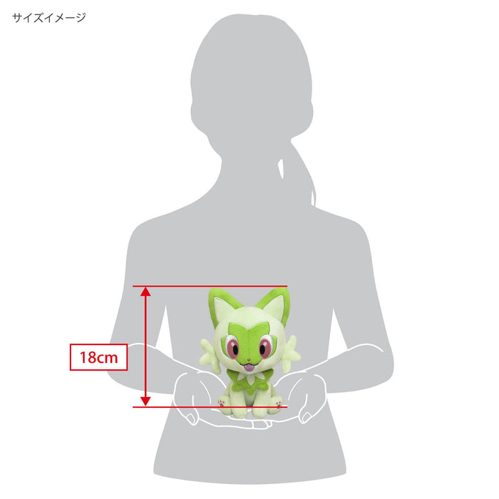 Pokemon All Star Collection Plush Doll Sprigatito S W13xD15xH18cm PP233 NEW_5
