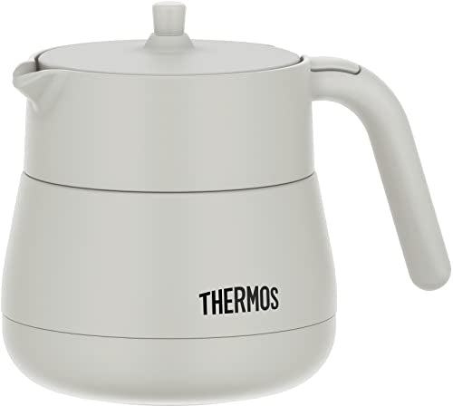Thermos vacuum insulated teapot with strainer 450ml light gray TTE-450 LGY NEW_1