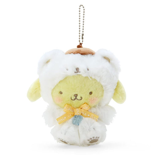 Sanrio Pompompurin Mascot Holder Keychain Fluffy Snow Design 15x8x15.5cm 539961_1