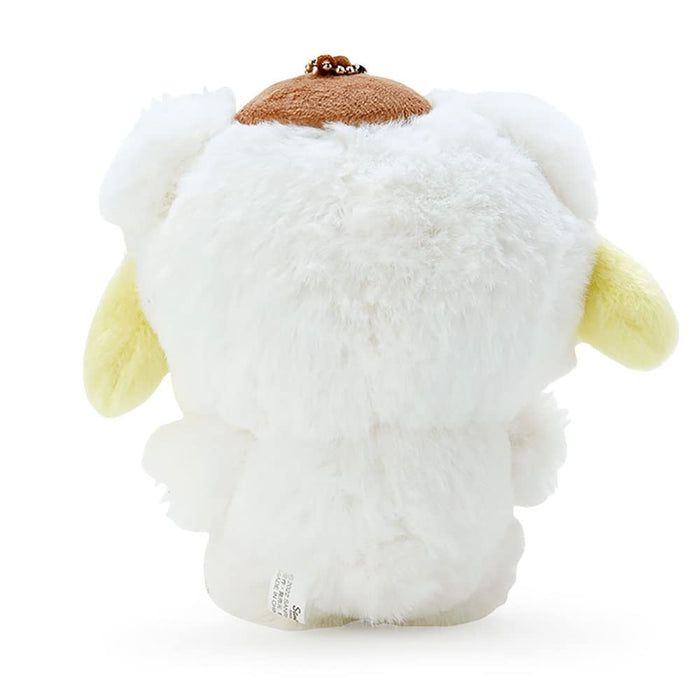 Sanrio Pompompurin Mascot Holder Keychain Fluffy Snow Design 15x8x15.5cm 539961_3
