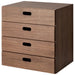 Muji Stacking Chest W37xD28xH37cm 4 drawers Walnut veneer 123812 lacquer NEW_1