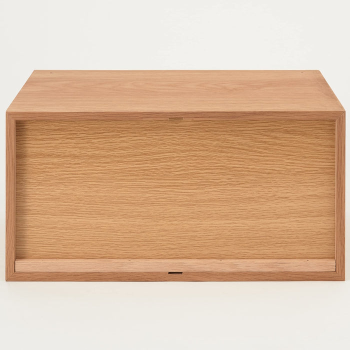 MUJI 12381129 Wood Oak 2 Drawer Organize Storage Box W37xD28xH18.5cm Half NEW_5