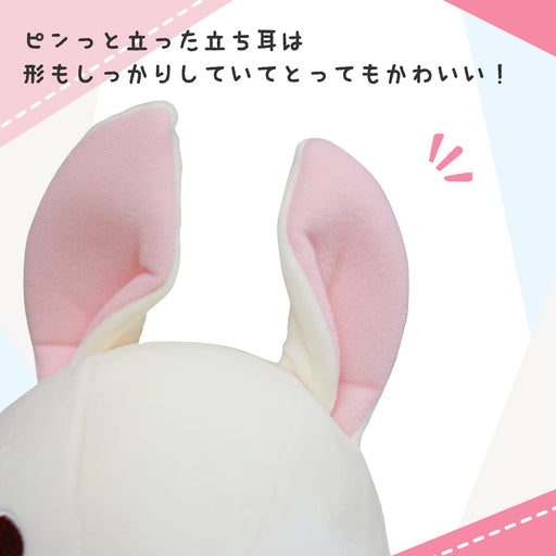 ShinadaGlobal Mochi Usa Rabbit L Size Prick Ear White Plush Doll MOUS-0350TWH_2