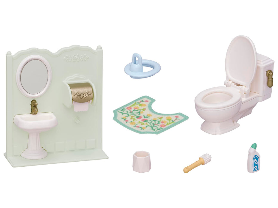 EPOCH Sylvanian Families Toilet Set KA-629 Doll House Toy Furniture Set NEW_3