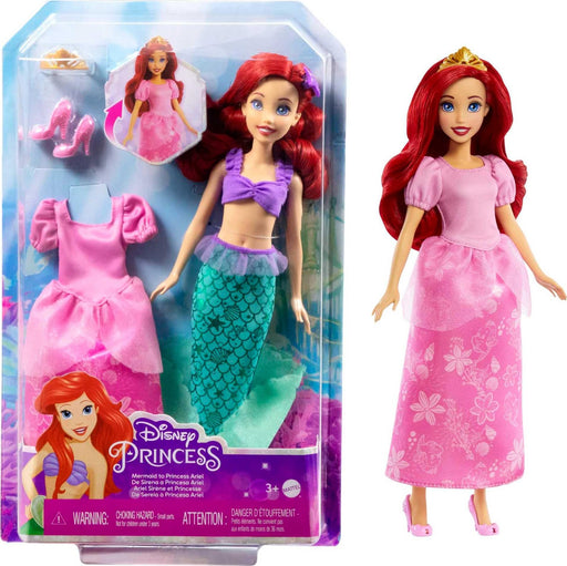 MATTEL Disney Princess Ariel Mermaid and Princess Dress Up Set Doll HMG49 NEW_1