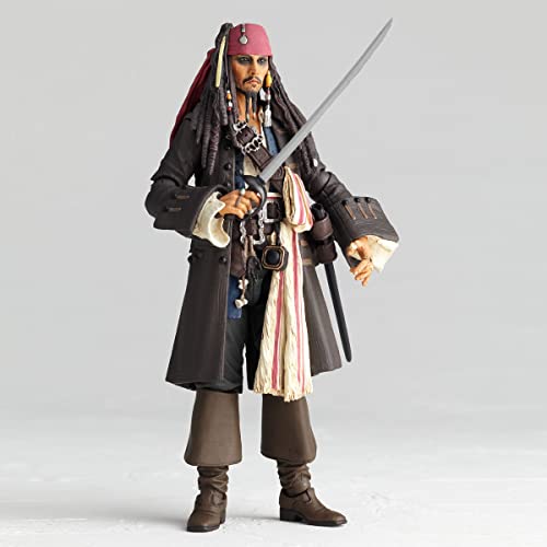 KAIYODO Pirates of the Caribbean Revoltech Jack Sparrow Action Figure ‎NR006 NEW_2