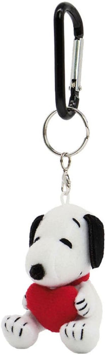 Nakajima Corporation 183729-23 Peanuts Carabiner Mascot Snoopy Heart Sitting NEW_1