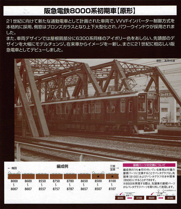 Tomytec Railway Collection Hankyu Corporation 8000 series early cars 3-car set_4