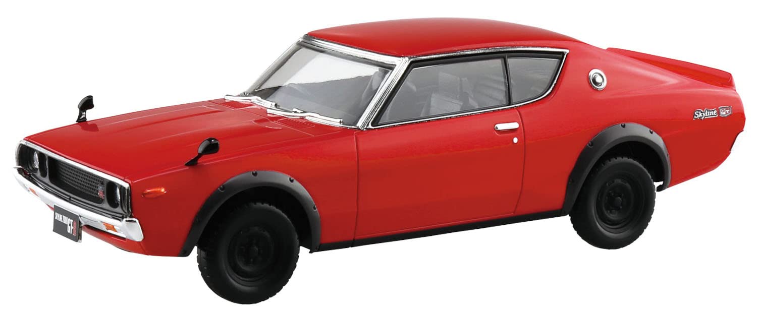 AOSHIMA 1/32 SNAP KIT No.18-C NISSAN C110 SKYLINE GT-R RED Plastic Model kit NEW_1