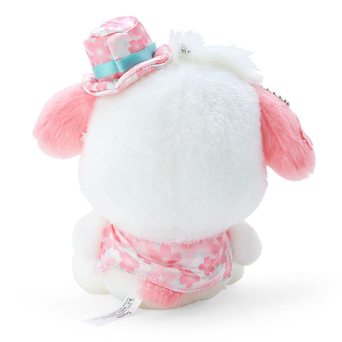 Sanrio Pochacco Sakura Dress Mascot Holder 780731 Polyester 11x7x14cm Ballchain_3