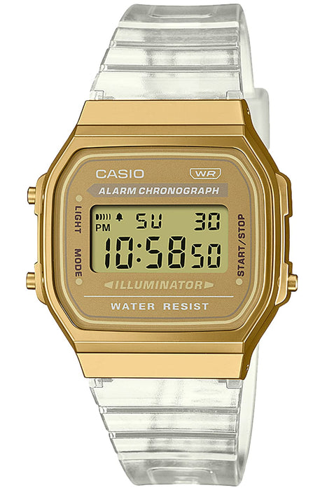 Casio Standard A168XESG-9AJF Unisex Adult Skeleton x Gold Wrist Watch Resin Band_1