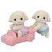 EPOCH Sylvanian Families Flora Rabbit Twins Doll U-104 Doll & Doll Furniture NEW_1