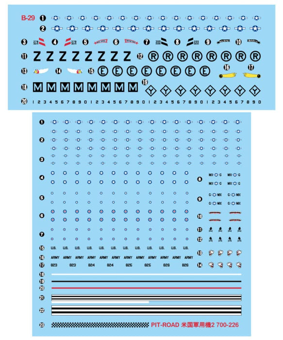 Pit Road 1/700 Sky Waveseries WWII American Army Military Aircraft Set Kit SP108_3
