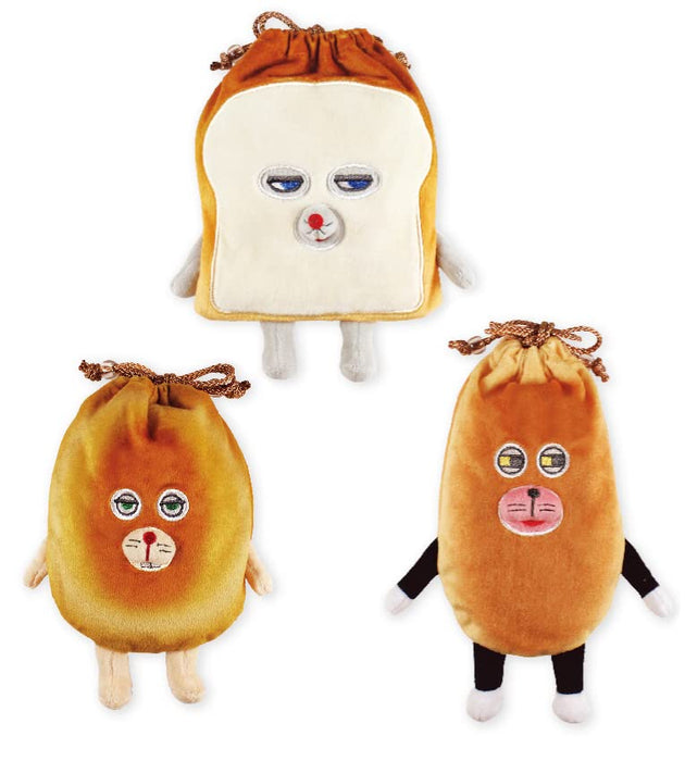Bread thief Drawstring bag Set of 3 H210xW170xD10mm Picture Book Characters NEW_1