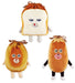 Bread thief Drawstring bag Set of 3 H210xW170xD10mm Picture Book Characters NEW_1