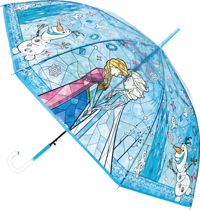 J'S PLANNING Stained Glass Umbrella FROZEN one touch Type 60cm P.O.E. ‎32471 NEW_1