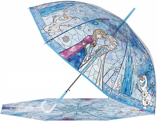 J'S PLANNING Stained Glass Umbrella FROZEN one touch Type 60cm P.O.E. ‎32471 NEW_2