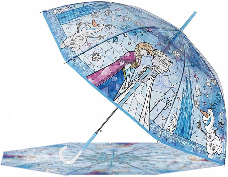 J'S PLANNING Stained Glass Umbrella FROZEN one touch Type 60cm P.O.E. ‎32471 NEW_2
