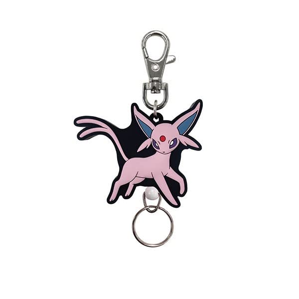 SK Japan Pokemon Rubber Reel Keychain Espeon 18x60x105mm 15855 Game Character_1
