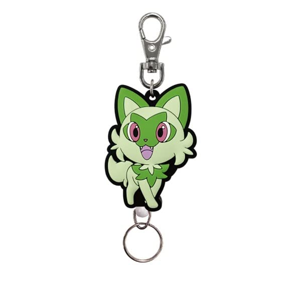 SK Japan Pokemon Rubber Reel Keychain Sprigatito 15x38x110mm 15875 Character NEW_1