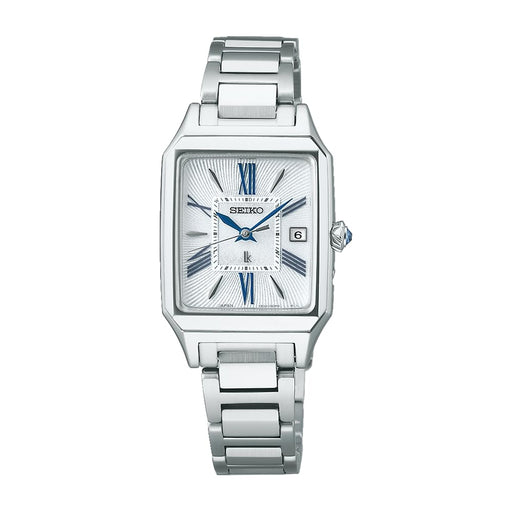 SEIKO LUKIA SSVW209 Grow Solar White Square Watch Women Sapphire Glass Day NEW_1