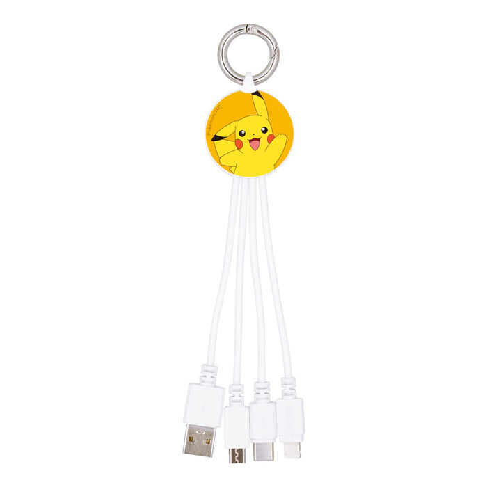 Gourmandise Pokemon Pikachu Multi Charging Cable POKE-828A Lightning, USB NEW_1