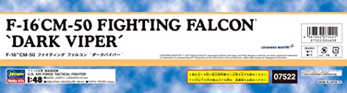 Hasegawa 1/48 US AIR FORCE F-16CM-50 FIGHTING FALCON DARK VIPER Model Kit 07522_3