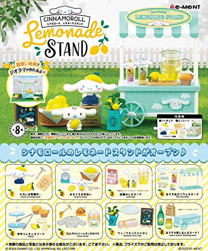 RE-MENT Sanrio Characters Cinnamoroll Lemonade Stand Set of 8 Full Complete NEW_1